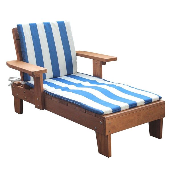 Grilltown Chaise Lounge Chair, Blue & White GR2584279